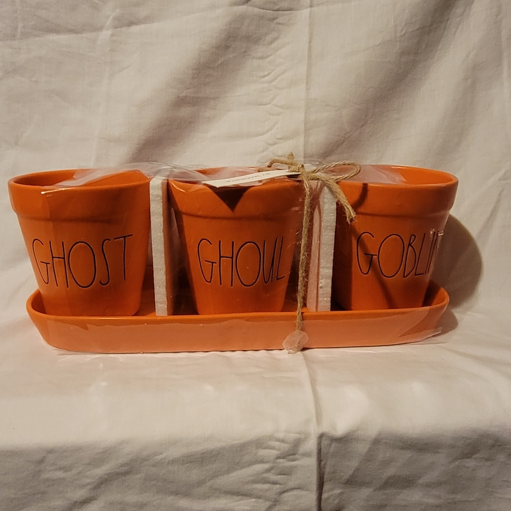 Rae Dunn Halloween Planters Ghoul Goblin Ghost